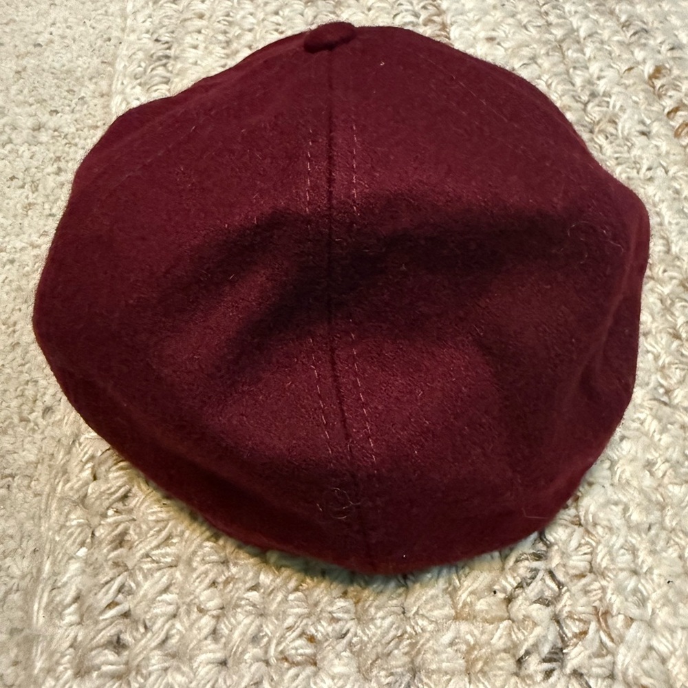 Men's Burgundy Wool Cap